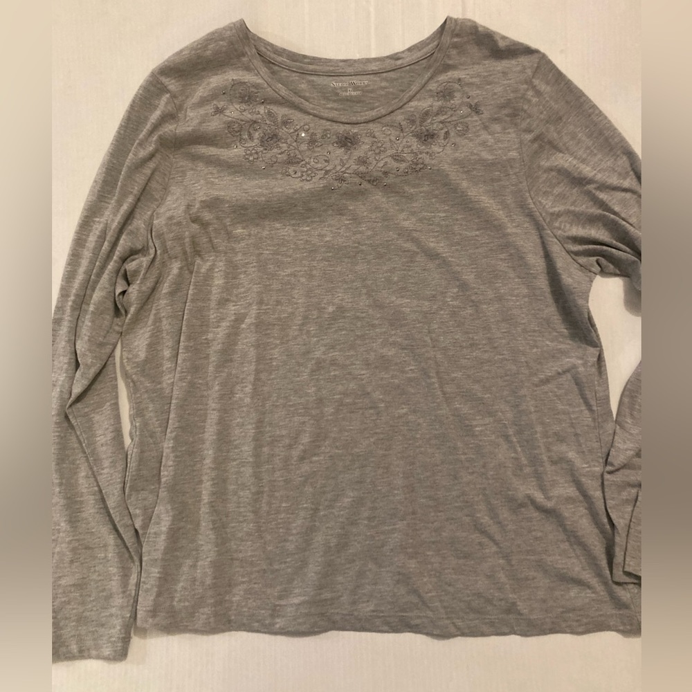 Studio Works gray long sleeve shirt